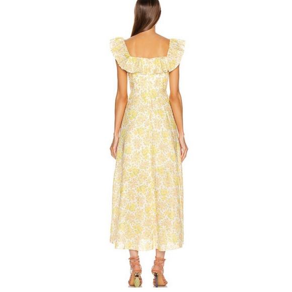 Zimmerman Goldie Ruffle Floral Midi Dress Women’s size 3 or US 8 - Picture 2 of 16